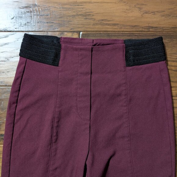 RW&CO slim dress pant leggings burgundy size XS - Picture 3 of 15